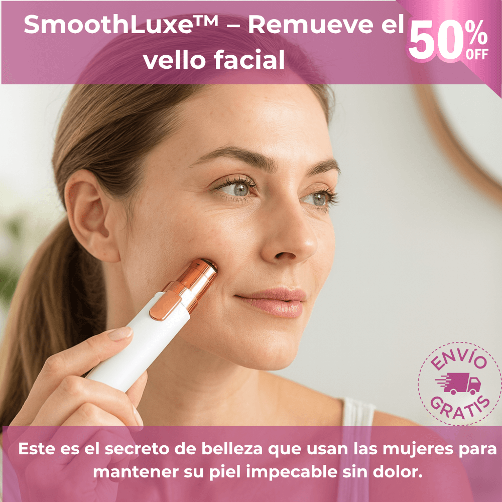 SmoothLuxe™ – Remueve el vello facial – Piel perfecta, sin tirones ni irritación diaria