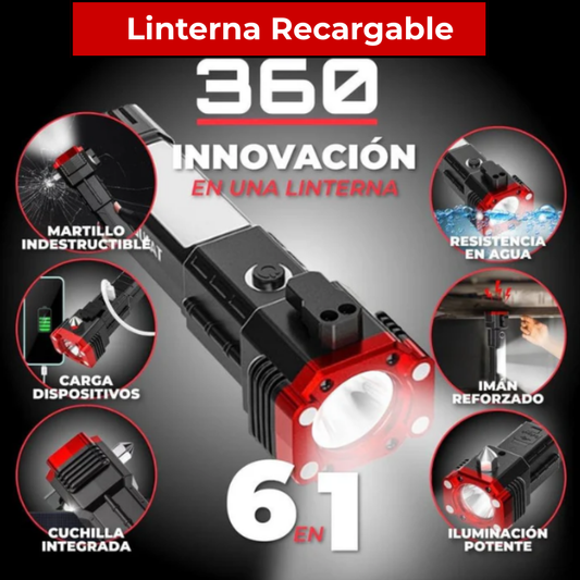 Linterna Recargable – Mantente seguro en carretera ante cualquier emergencia