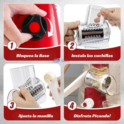 Picadora Manual Multifunción 3 Cuchillas